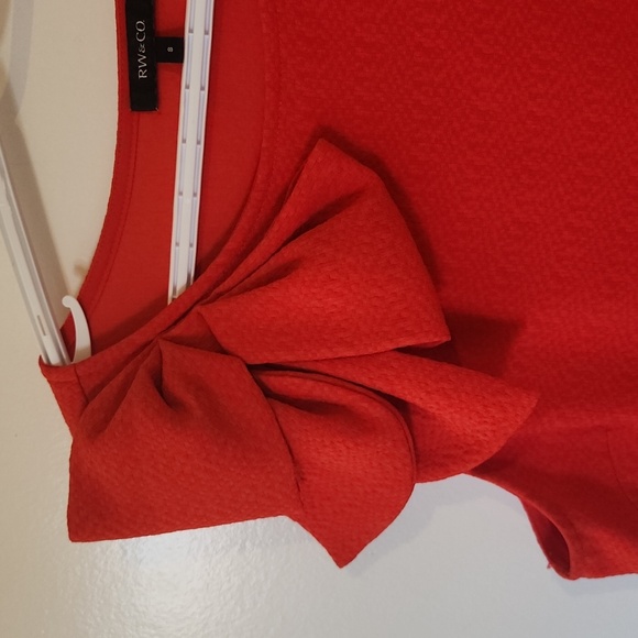 RW&CO ruby red dress with bow detail - Picture 5 of 8